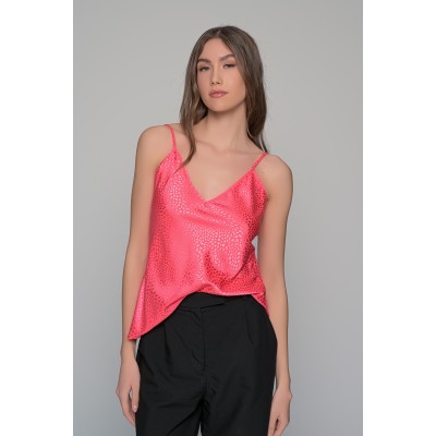 Σατέν Lingerie Top Τιραντάκι - Καρπουζί (010191-Καρπουζί)