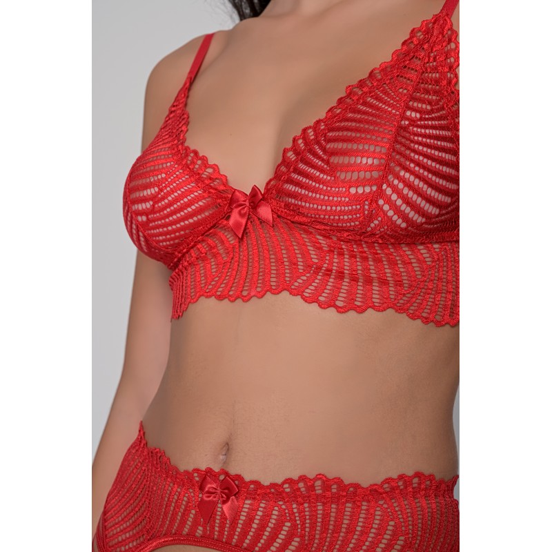 Δαντελένιο Bralette - Κόκκινο (010193-Κόκκινο) Δαντελένιο Bralette - Κόκκινο (010193-Κόκκινο)