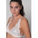 Νυφικό Σουτιέν Τριγωνάκι Δαντέλα με Σατέν - Ιβουάρ (010196-Ιβουάρ)