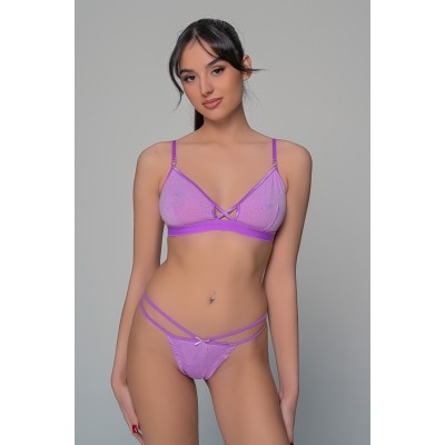 Σετ Εσωρούχων Λύκρα - Λιλά (Set10201_7719-Λιλά)