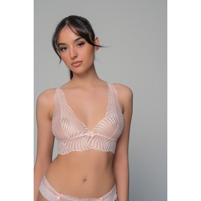 Δαντελένιο Bralette - Baby pink (010202-Baby pink)