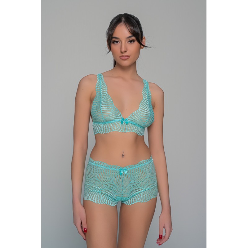 Δαντελένιο Bralette - Aqua (010202-Aqua)