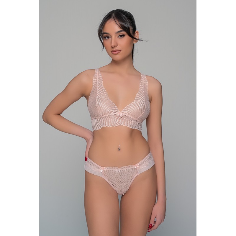 Δαντελένιο Σετ Εσωρούχων - Baby pink (Set10202_8485-Baby pink)