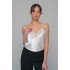 Σατέν Lingerie Top με Δαντέλα - Ιβουάρ (010205-Ιβουάρ)