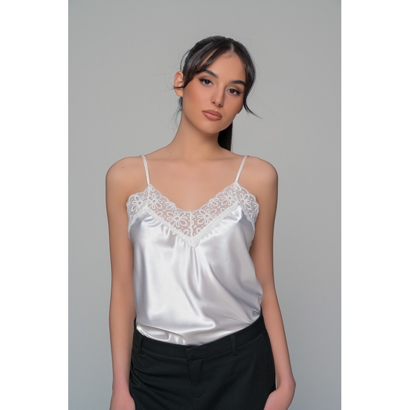 Σατέν Lingerie Top με Δαντέλα - Ιβουάρ (010205-Ιβουάρ) Σατέν Lingerie Top με Δαντέλα - Ιβουάρ (010205-Ιβουάρ)