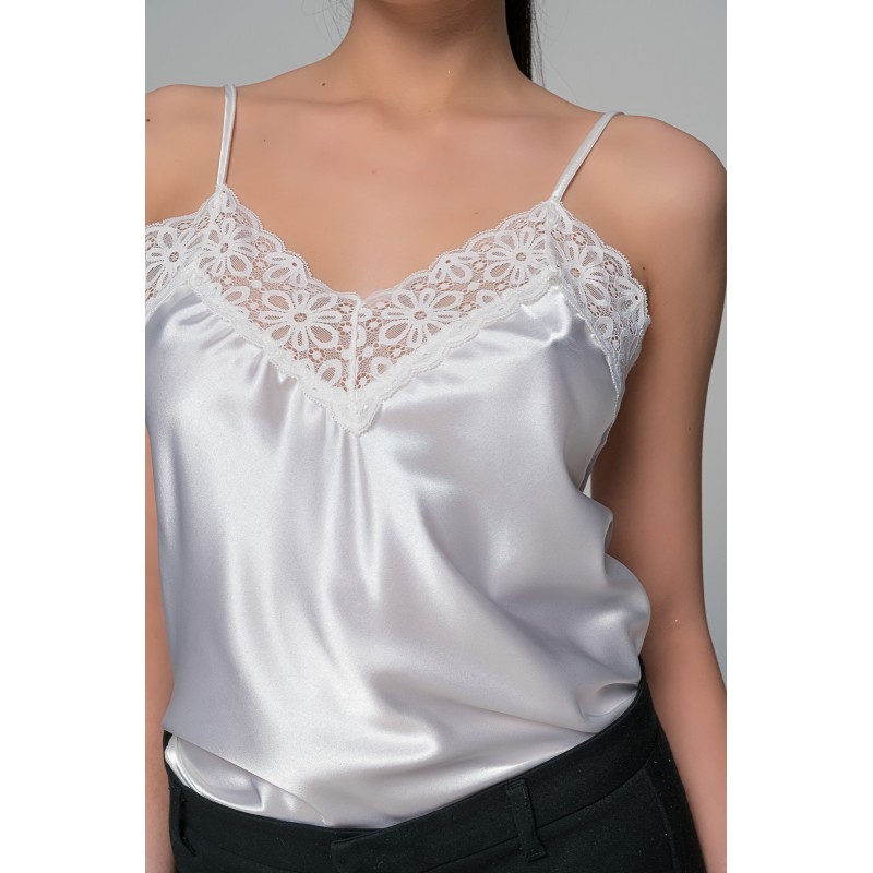 Σατέν Lingerie Top με Δαντέλα - Ιβουάρ (010205-Ιβουάρ) Σατέν Lingerie Top με Δαντέλα - Ιβουάρ (010205-Ιβουάρ)