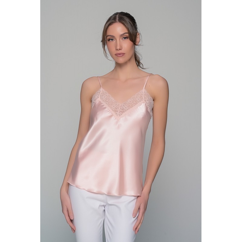 Σατέν Lingerie Top με Δαντέλα - Σομόν (010205-Σομόν) Σατέν Lingerie Top με Δαντέλα - Σομόν (010205-Σομόν)