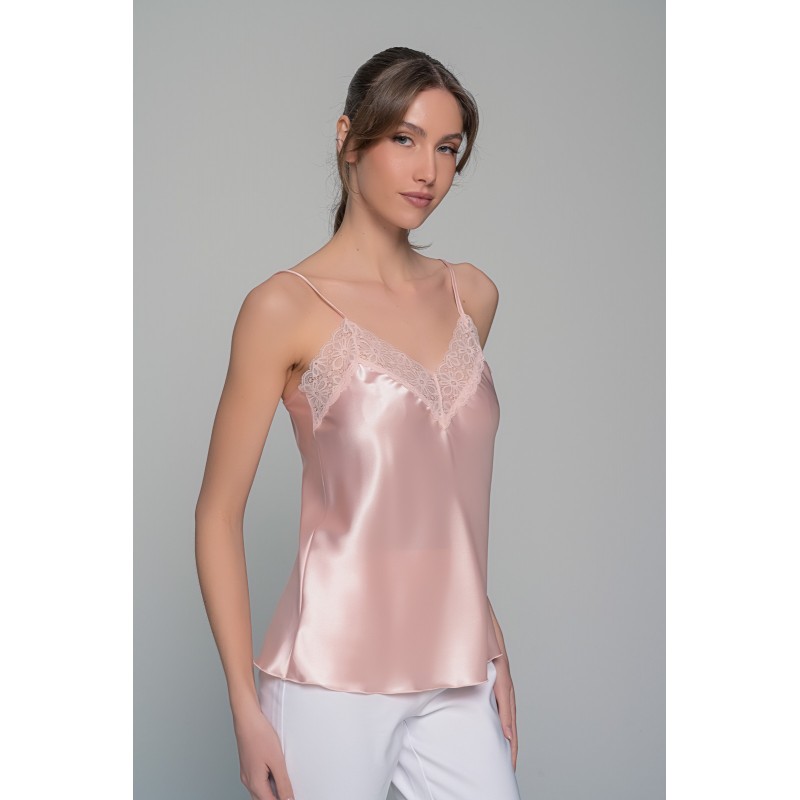 Σατέν Lingerie Top με Δαντέλα - Σομόν (010205-Σομόν) Σατέν Lingerie Top με Δαντέλα - Σομόν (010205-Σομόν)
