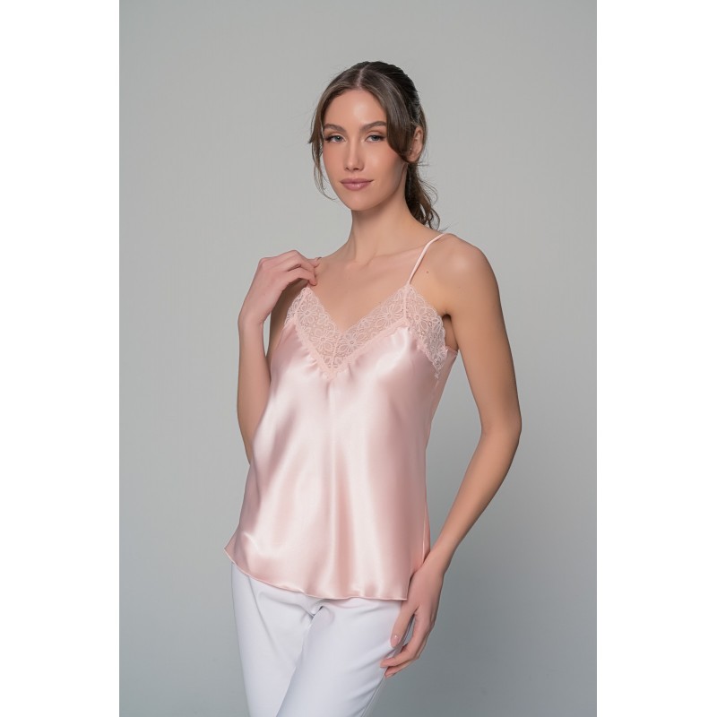 Σατέν Lingerie Top με Δαντέλα - Σομόν (010205-Σομόν) Σατέν Lingerie Top με Δαντέλα - Σομόν (010205-Σομόν)