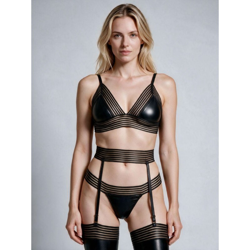Bralette Δερματίνη - Μαύρο (010214-Μαύρο) Bralette Δερματίνη - Μαύρο (010214-Μαύρο)