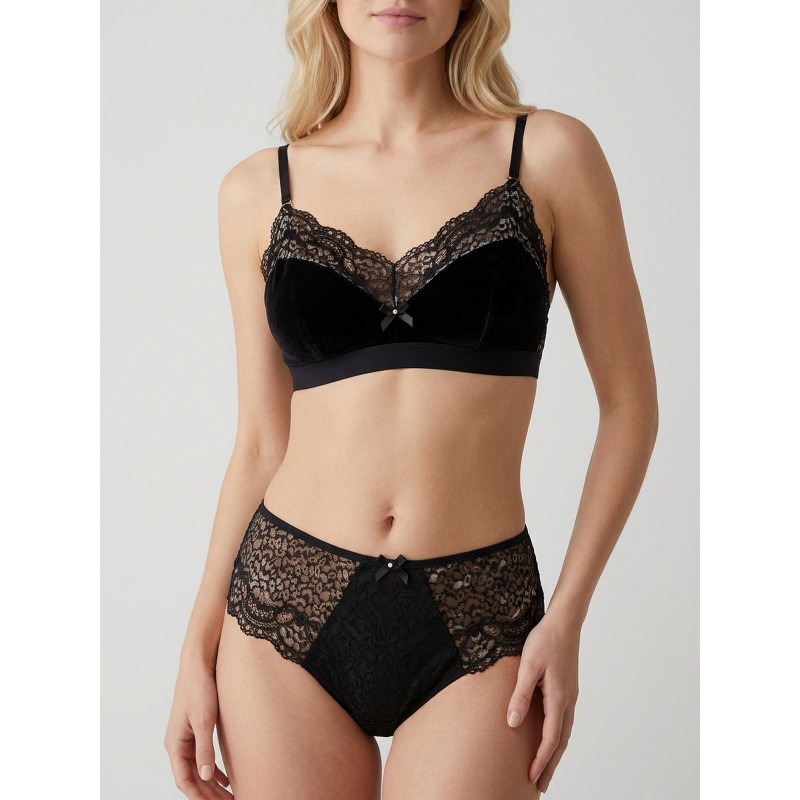 Βελούδινο Bralette με Δαντέλα - Μαύρο-ασημί (010219-Μαύρο-ασημί) Βελούδινο Bralette με Δαντέλα - Μαύρο-ασημί (010219-Μαύρο-ασημί)