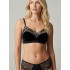 Βελούδινο Bralette με Δαντέλα - Μαύρο-ασημί (010219-Μαύρο-ασημί)