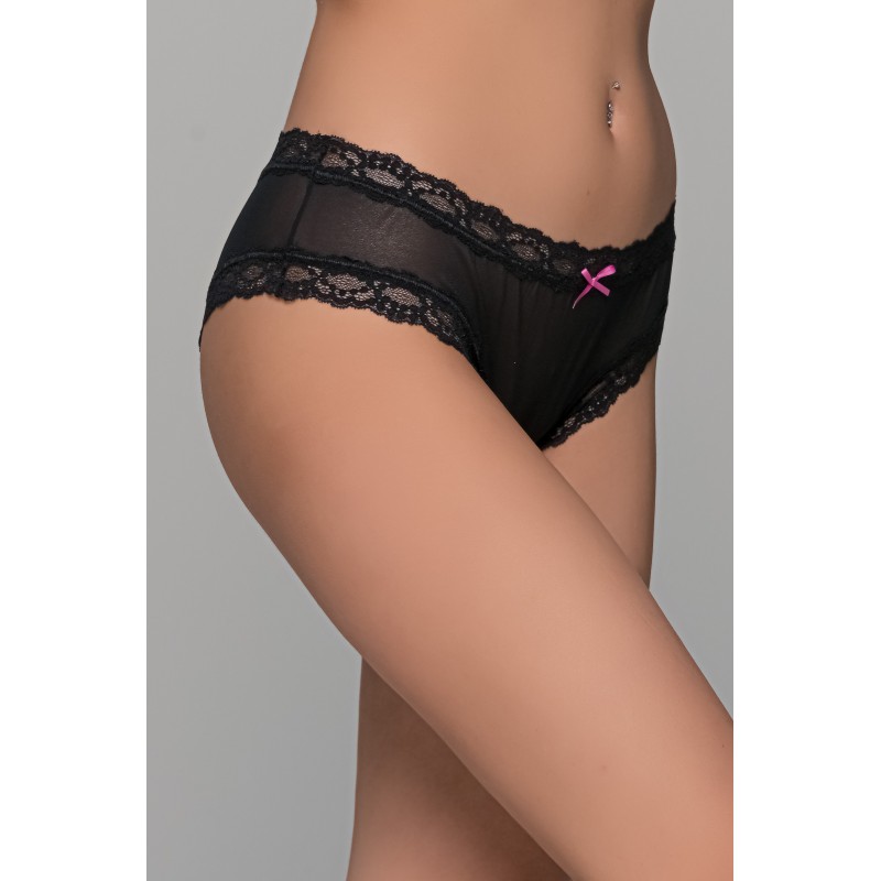 Γυναικείο Μποξεράκι Τούλι και Δαντέλα - Μαύρο (001596-Μαύρο)