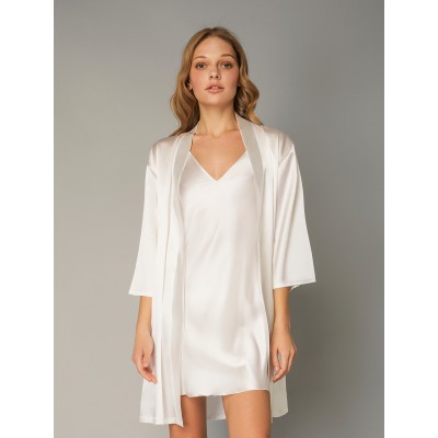 Νυφική Σατέν Ρόμπα - Ιβουάρ (005220-Ιβουάρ)