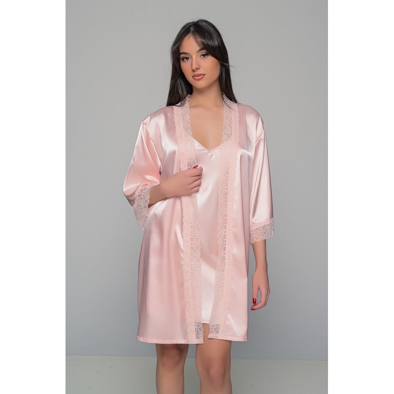Σατέν Lingerie Top με Δαντέλα - Σομόν (010205-Σομόν) Σατέν Lingerie Top με Δαντέλα - Σομόν (010205-Σομόν)