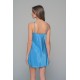 Νυχτικάκι Σατέν Ζακάρ + String - Indigo (003429-Indigo) Νυχτικάκι Σατέν Ζακάρ + String - Indigo (003429-Indigo)