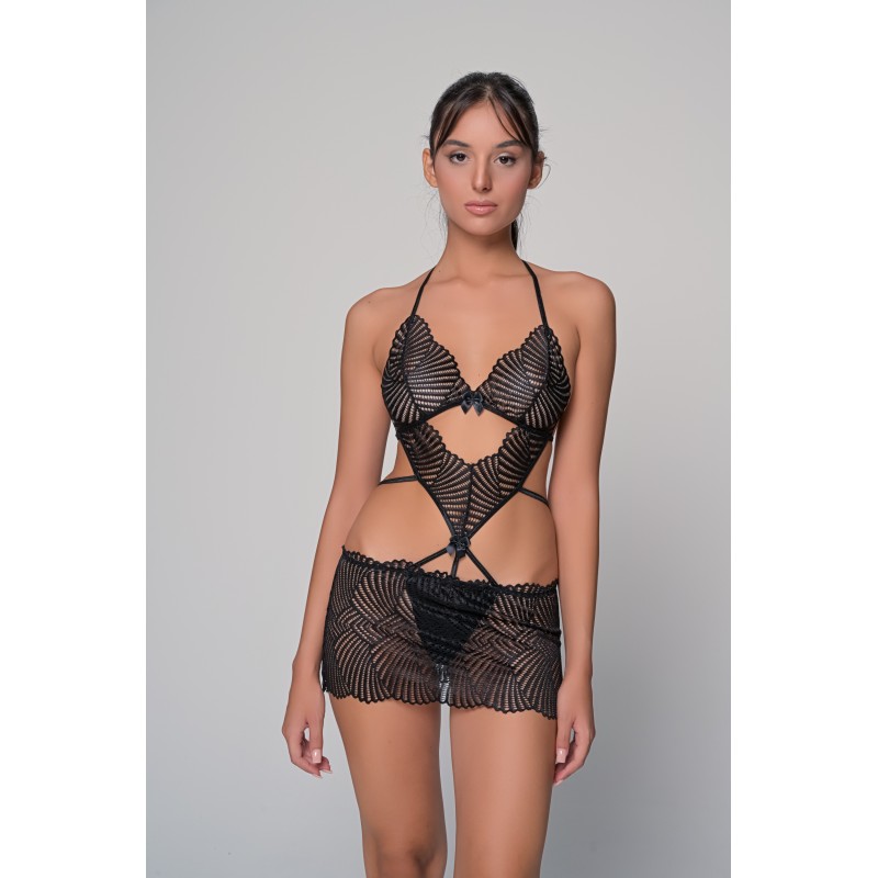 Sexy Δαντελωτό Νυχτικάκι - Μαύρο (003435-Μαύρο) Sexy Δαντελωτό Νυχτικάκι - Μαύρο (003435-Μαύρο)