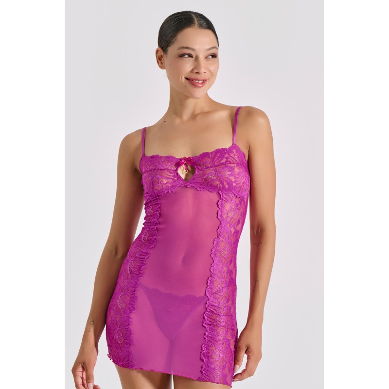 Sexy Νυχτικάκι Σετ με String - Magenta (003457-Magenta) Sexy Νυχτικάκι Σετ με String - Magenta (003457-Magenta)
