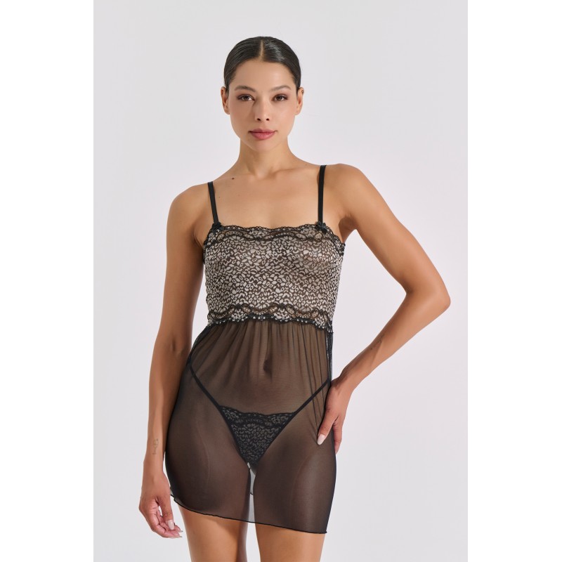 Sexy Σετ Εσωρούχων με Διαφάνεια - Μαύρο (Set3464-5365-Μαύρο)