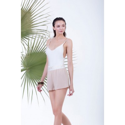 Σόρτς Rayon - Μπεζ (040164-Μπεζ)