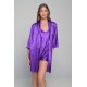 Σετ Σατέν Εσωρούχων Babydoll και Ρόμπα - Μωβ (Set4176_5220-Μωβ) Σετ Σατέν Εσωρούχων Babydoll και Ρόμπα - Μωβ (Set4176_5220-Μωβ)