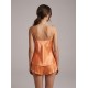 Babydoll με Σορτς Σατεν - Πορτοκαλί (004176-Πορτοκαλί)