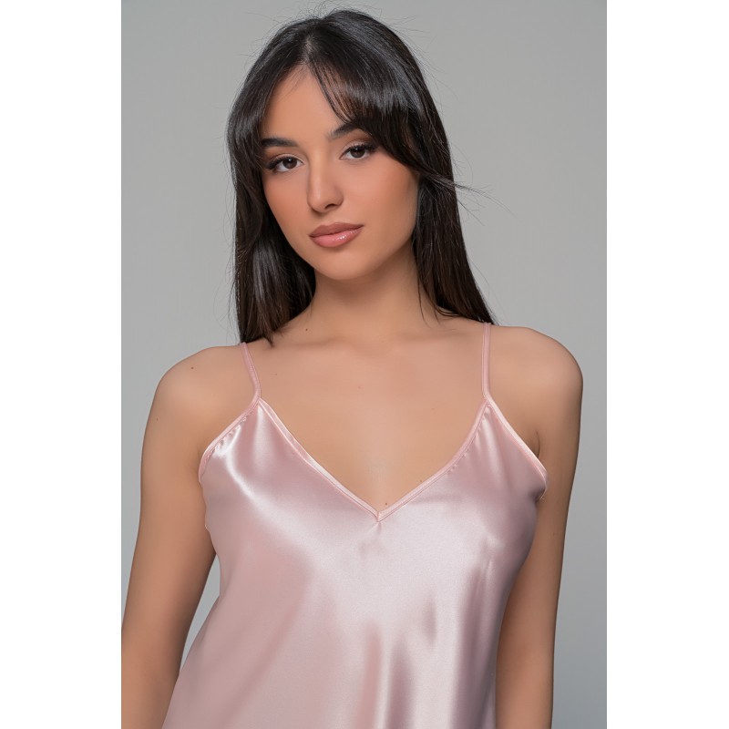 Babydoll με Σορτς Σατεν - Ροζ (004176-Ροζ)