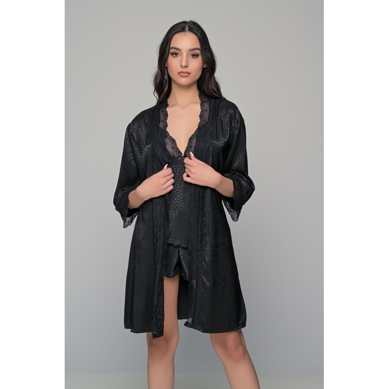 Σατέν Babydoll Με Δαντέλα - Μαύρο (004188-Μαύρο) Σατέν Babydoll Με Δαντέλα - Μαύρο (004188-Μαύρο)