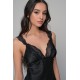Σατέν Babydoll Με Δαντέλα - Μαύρο (004188-Μαύρο) Σατέν Babydoll Με Δαντέλα - Μαύρο (004188-Μαύρο)
