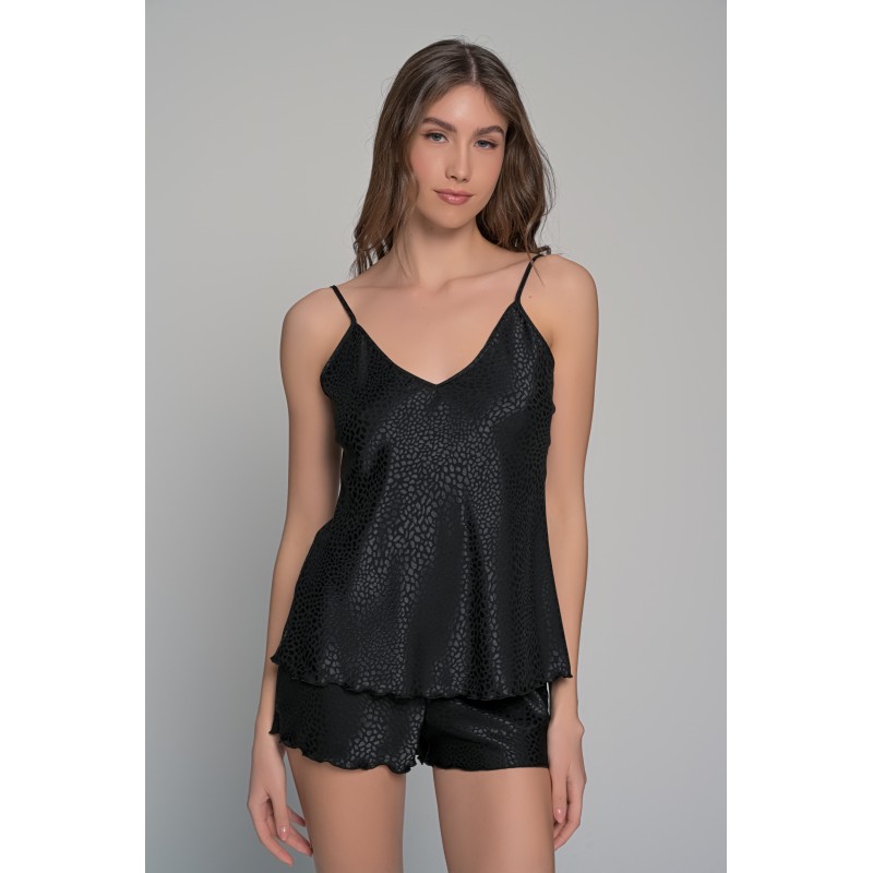 Σατέν Babydoll Με Σορτς - Μαύρο (004189-Μαύρο) Σατέν Babydoll Με Σορτς - Μαύρο (004189-Μαύρο)