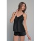 Σατέν Babydoll Με Σορτς - Μαύρο (004189-Μαύρο) Σατέν Babydoll Με Σορτς - Μαύρο (004189-Μαύρο)