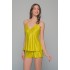 Babydoll με Σορτς Σατεν Ζακάρ - Lemon (004189-Lemon)