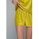 Babydoll με Σορτς Σατεν Ζακάρ - Lemon (004189-Lemon)