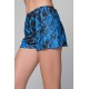 Babydoll με Σορτς Σατεν-Μπλε-μαύρο (004193-Μπλε-μαύρο)