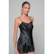 Σατεν Babydoll με Σορτς -Μαύρο (004194-Μαύρο) Σατεν Babydoll με Σορτς -Μαύρο (004194-Μαύρο)