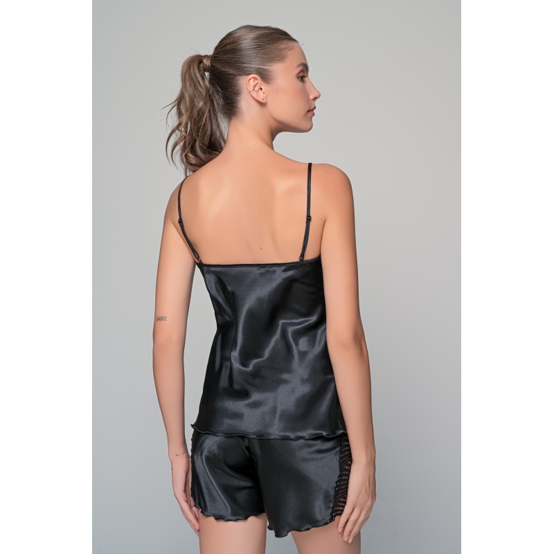 Σατεν Babydoll με Σορτς -Μαύρο (004194-Μαύρο) Σατεν Babydoll με Σορτς -Μαύρο (004194-Μαύρο)