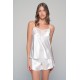 Νυφικό Babydoll Σατέν με Σορτς -Ιβουάρ (004194-Ιβουάρ)