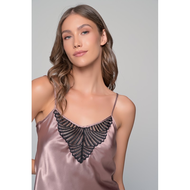Σατεν Babydoll με Σορτς -Μόκκα-μαύρο (004194-Μόκκα-μαύρο) Σατεν Babydoll με Σορτς -Μόκκα-μαύρο (004194-Μόκκα-μαύρο)
