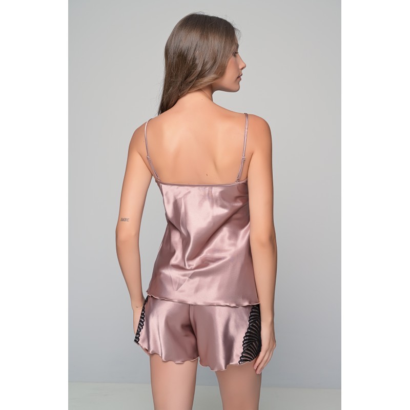 Σατεν Babydoll με Σορτς -Μόκκα-μαύρο (004194-Μόκκα-μαύρο) Σατεν Babydoll με Σορτς -Μόκκα-μαύρο (004194-Μόκκα-μαύρο)