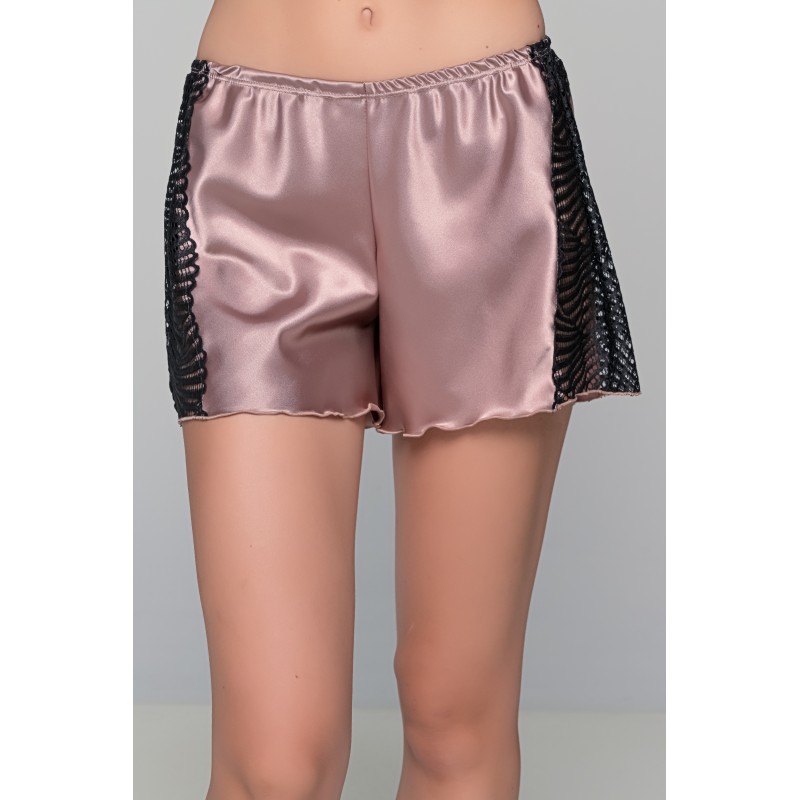 Σατεν Babydoll με Σορτς -Μόκκα-μαύρο (004194-Μόκκα-μαύρο) Σατεν Babydoll με Σορτς -Μόκκα-μαύρο (004194-Μόκκα-μαύρο)