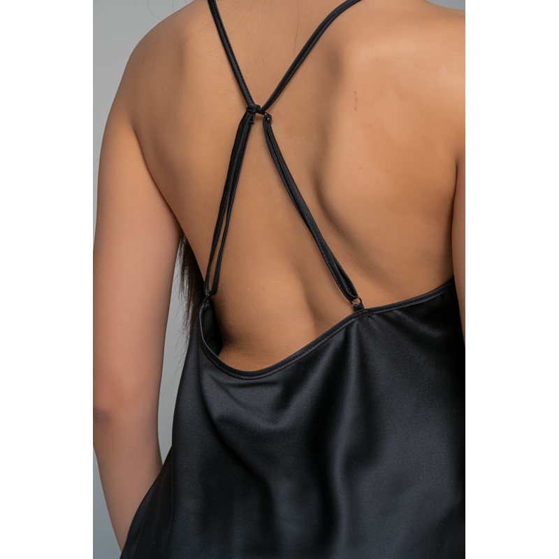 Σατεν Babydoll με Σορτς - Μαύρο (004198-Μαύρο) Σατεν Babydoll με Σορτς - Μαύρο (004198-Μαύρο)
