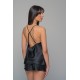 Σατεν Babydoll με Σορτς - Μαύρο (004198-Μαύρο) Σατεν Babydoll με Σορτς - Μαύρο (004198-Μαύρο)