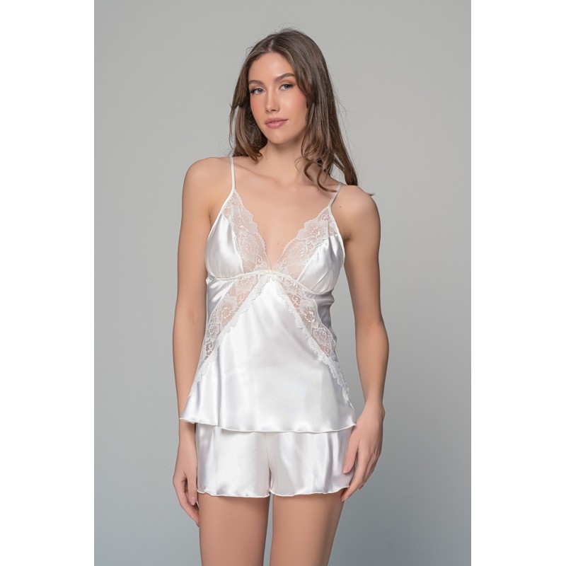 Νυφικό Babydoll με Σορτς - Ιβουάρ (004199-Ιβουάρ)
