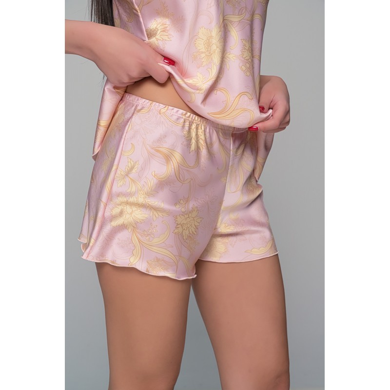 Σατέν Φλοράλ Σετ Babydoll με Ρόμπα - Ροζ (Set4200_5366-Ροζ) Σατέν Φλοράλ Σετ Babydoll με Ρόμπα - Ροζ (Set4200_5366-Ροζ)