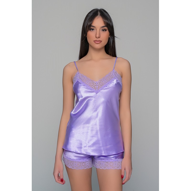 Σατέν Babydoll με Δαντέλα - Λιλά (004201-Λιλά) Σατέν Babydoll με Δαντέλα - Λιλά (004201-Λιλά)
