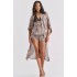 Σετ Σατέν Εσωρούχων Babydoll + Μάξι Κιμονό - Animal Print (Set4206-5376-Animal Print)