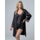 Σετ με Σατέν Ρόμπα και Babydoll με Σορτς - Μαύρο (Set4207_5378-Μαύρο) Σετ με Σατέν Ρόμπα και Babydoll με Σορτς - Μαύρο (Set4207_5378-Μαύρο)