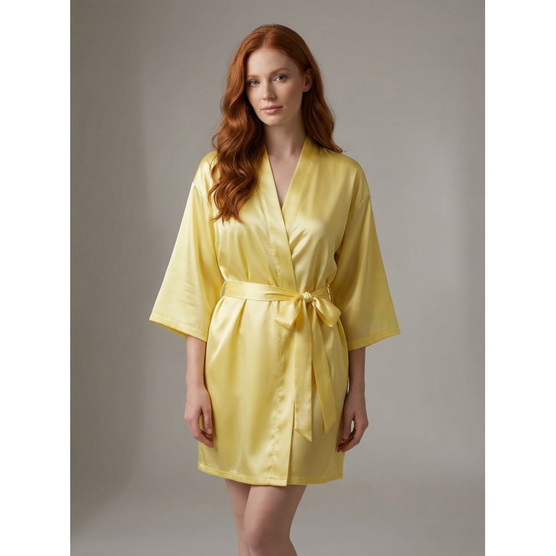 Σετ Σατέν Babydoll με Ρόμπα - Κίτρινο (Set4176_5220-Κίτρινο) Σετ Σατέν Babydoll με Ρόμπα - Κίτρινο (Set4176_5220-Κίτρινο)