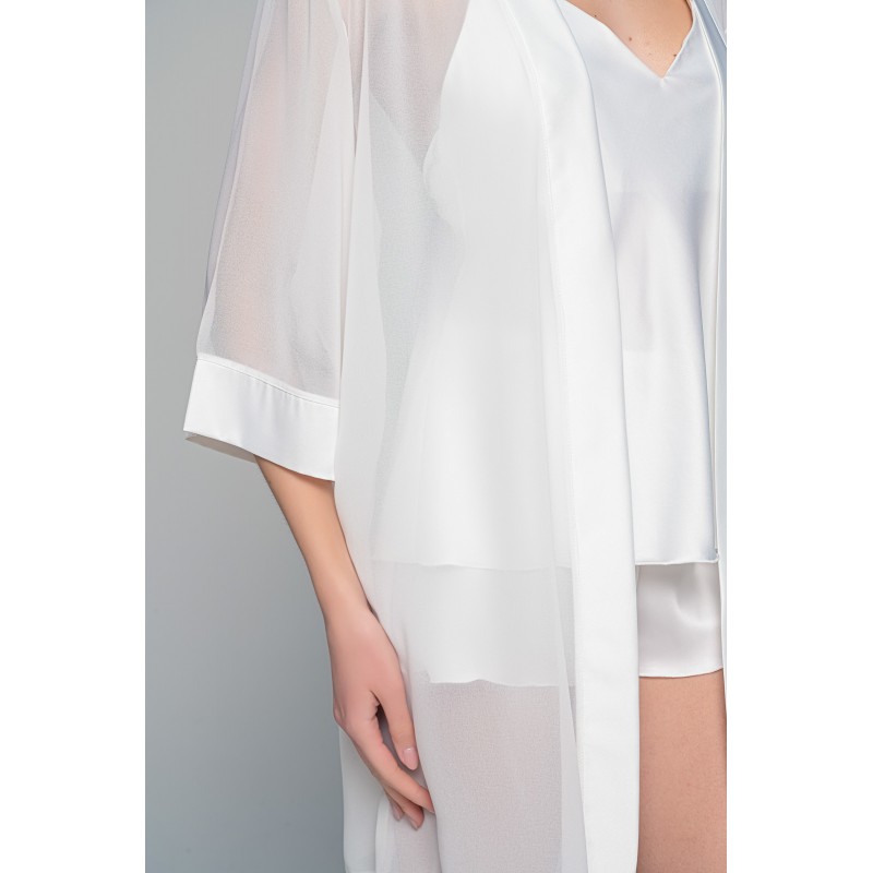 Νυφική Ρόμπα Μουσελίνα - Ιβουάρ (005365-Ιβουάρ)