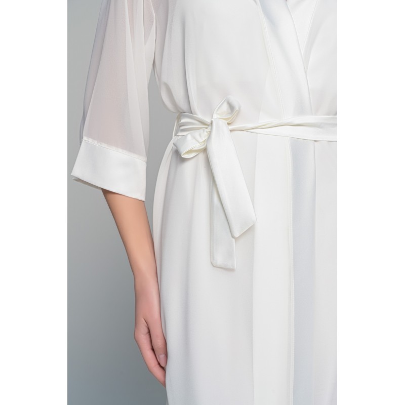 Μάξι Νυφική Ρόμπα Μουσελίνα - Ιβουάρ (005368-Ιβουάρ)